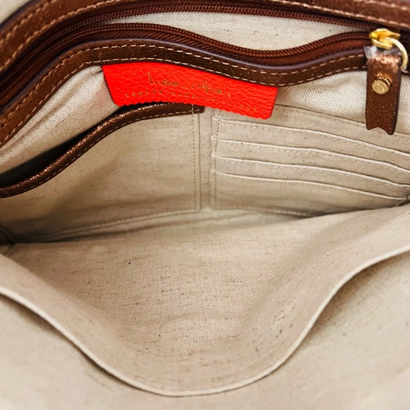 India Hicks Bronze Leather Clutch/Cosmetic Bag-Metallic Firefly Collection - Picture 3 of 7